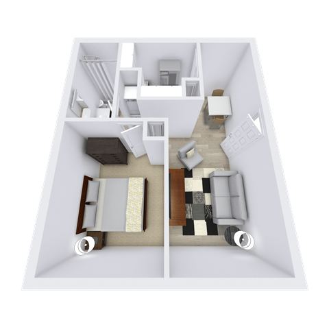 1 Bed 1 Bath 525 Sq. Ft. Camden Remodeled